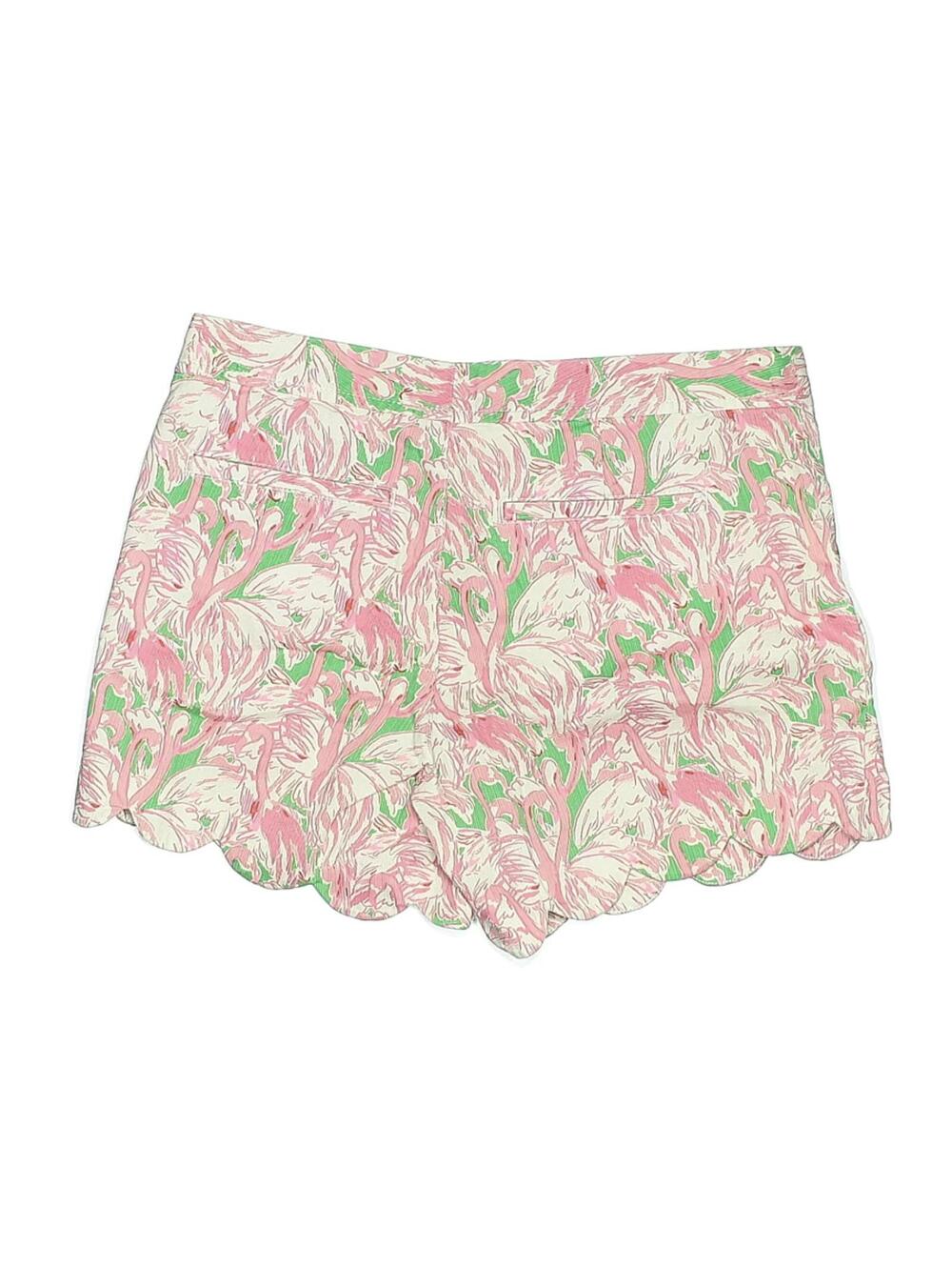 Lilly Pulitzer Size 4 Buttercup Flamingo Print Pink Boho Shorts - Picture 2 of 4